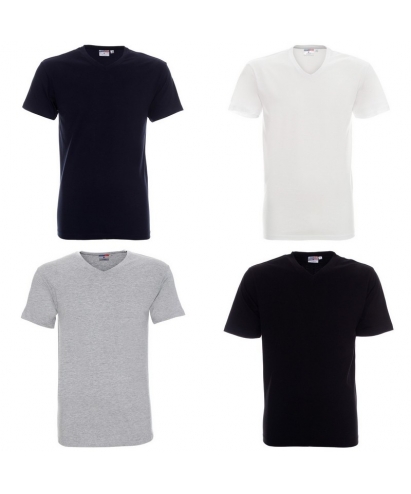 VĪRIEŠU T-KREKLS APDRUKAI - V-NECK