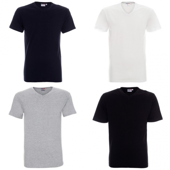 VĪRIEŠU T-KREKLS APDRUKAI - V-NECK