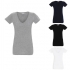 SIEVIEŠU T-KREKLS APDRUKAI - V-NECK