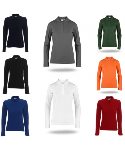SIEVIEŠU POLO-KREKLS APDRUKAI - LONG COTTON