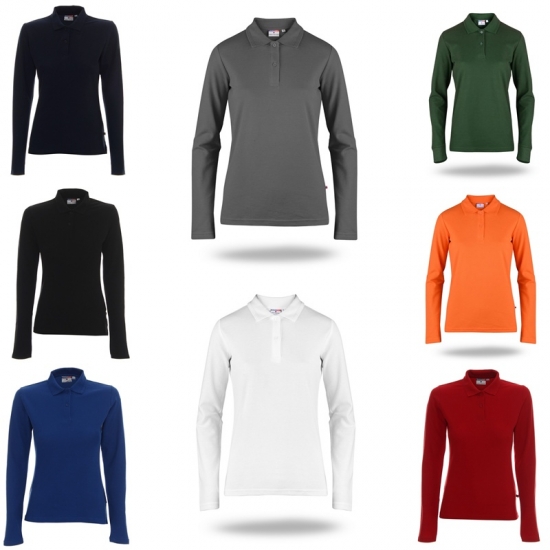 SIEVIEŠU POLO-KREKLS APDRUKAI - LONG COTTON