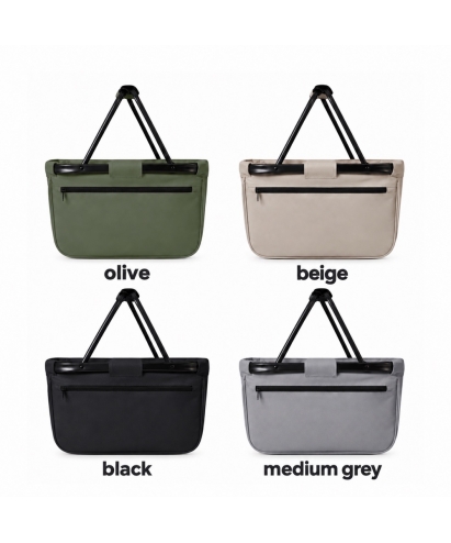 Salokāms iepirkumu grozs BLACKBASKET 20 l ar logo (cena bez logo)