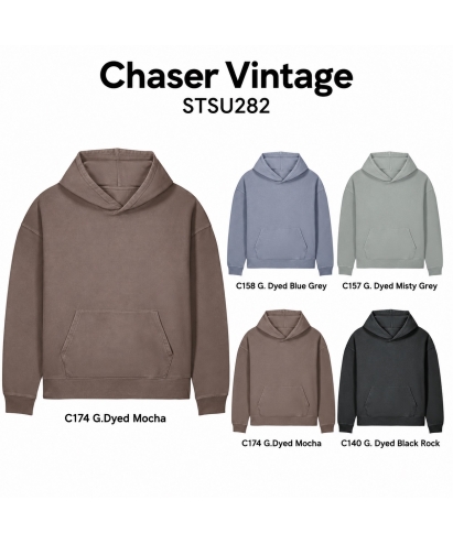 Chaser Vintage — unisex džemperis su gobtuvu, 300 g/m²