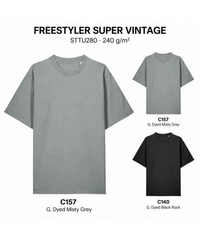 Freestyler Super Vintage — unisex marškinėliai, 240 g/m²
