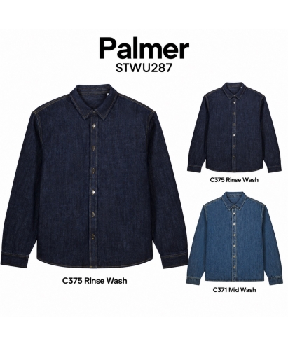 Palmer — unisex džinsa virskrekls, 440 g/m²