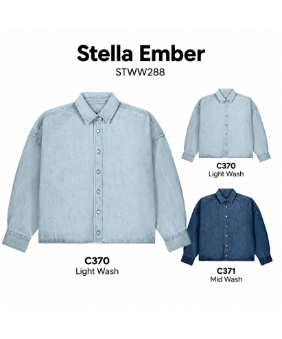Stella Ember — sieviešu džinsa virskrekls, 440 g/m²