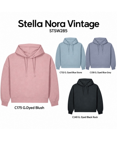 Stella Nora Vintage — moteriškas džemperis su gobtuvu, 320 g/m²