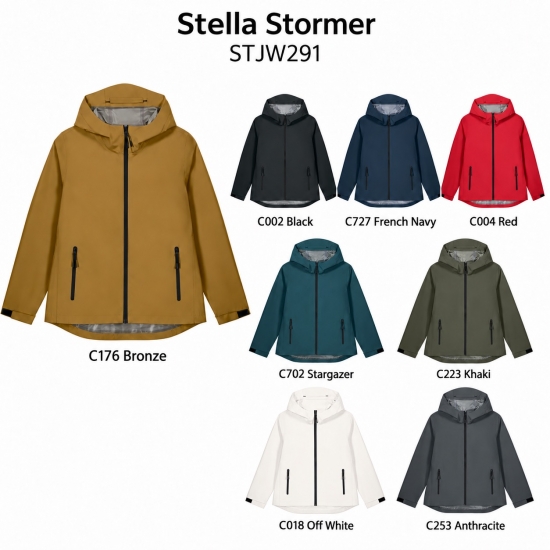 Stanley/Stella Stella Stormer — sieviešu ūdensnecaurlaidīga jaka — skats no priekšpuses
